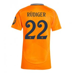 Real Madrid Antonio Rudiger #22 Udebanetrøje Dame 2024-25 Kort ærmer